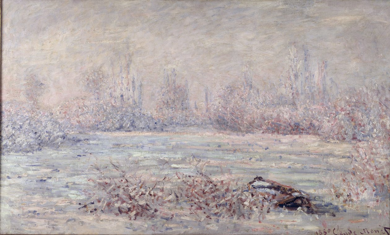 Pakkanen lähellä Vetheuilia, 1880 tekijältä Claude Monet