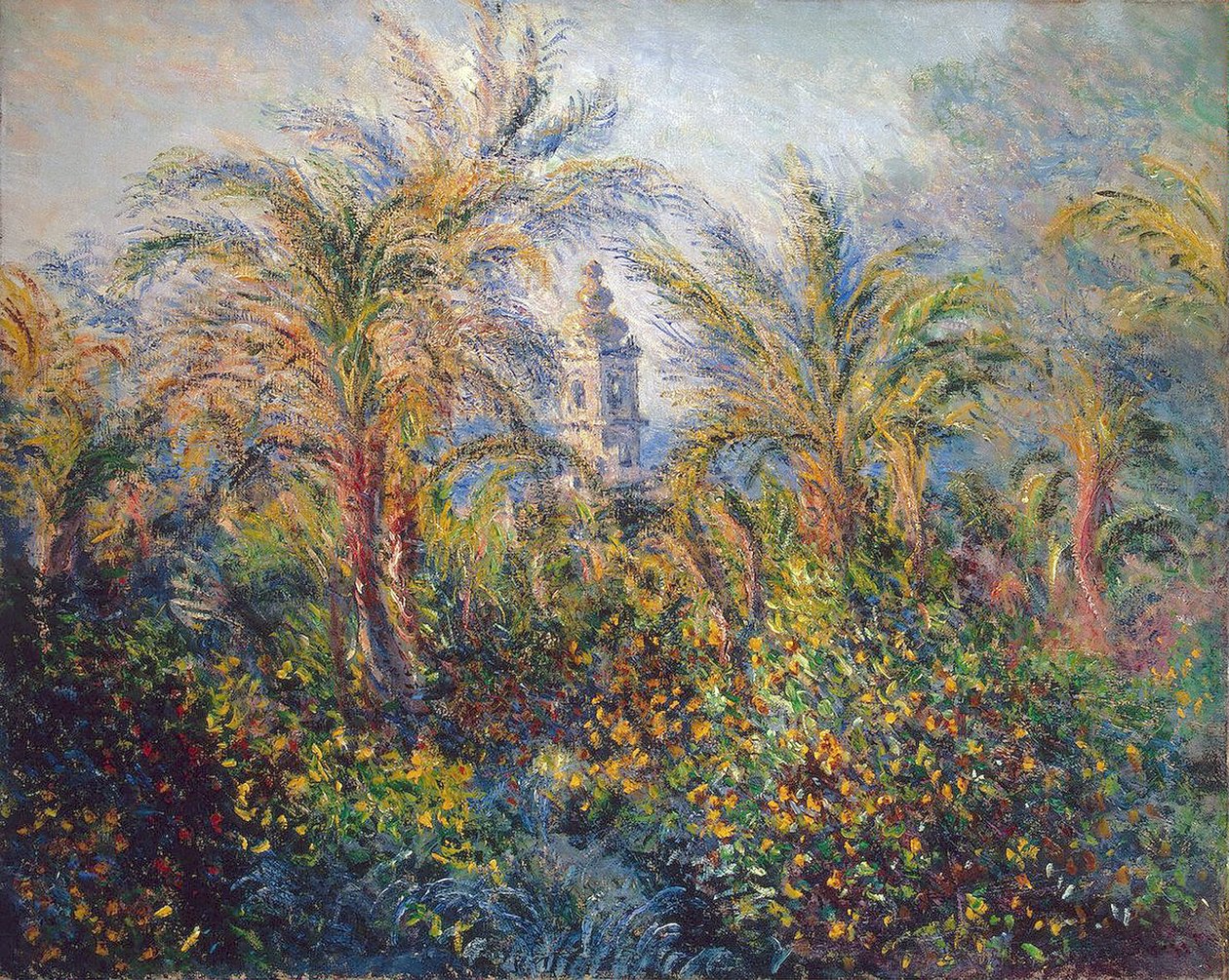 Puutarha Bordigherassa, aamun vaikutelma, 1884 tekijältä Claude Monet