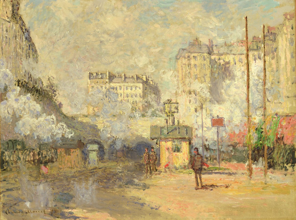 Saint Lazaren asema, 1877 tekijältä Claude Monet