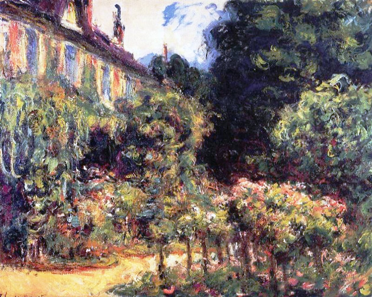 Giverny, talo puutarhasta, 1913 tekijältä Claude Monet