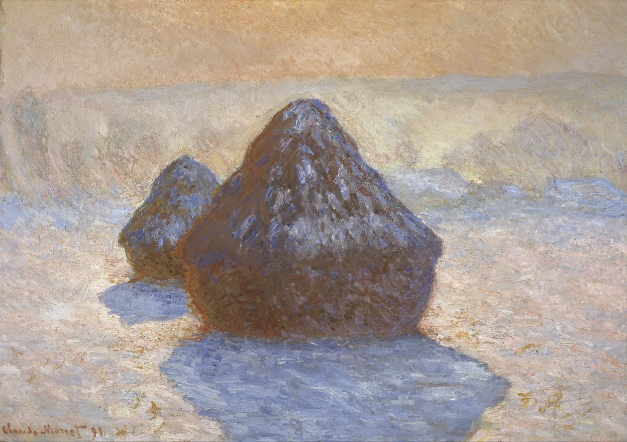Heinänipat- Lumiefekti tekijältä Claude Monet