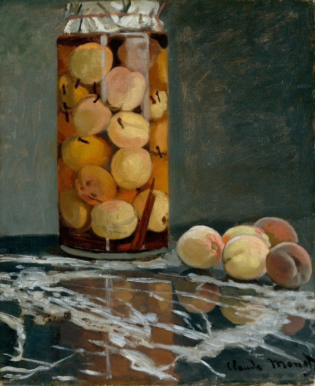 Purkki persikoita tekijältä Claude Monet