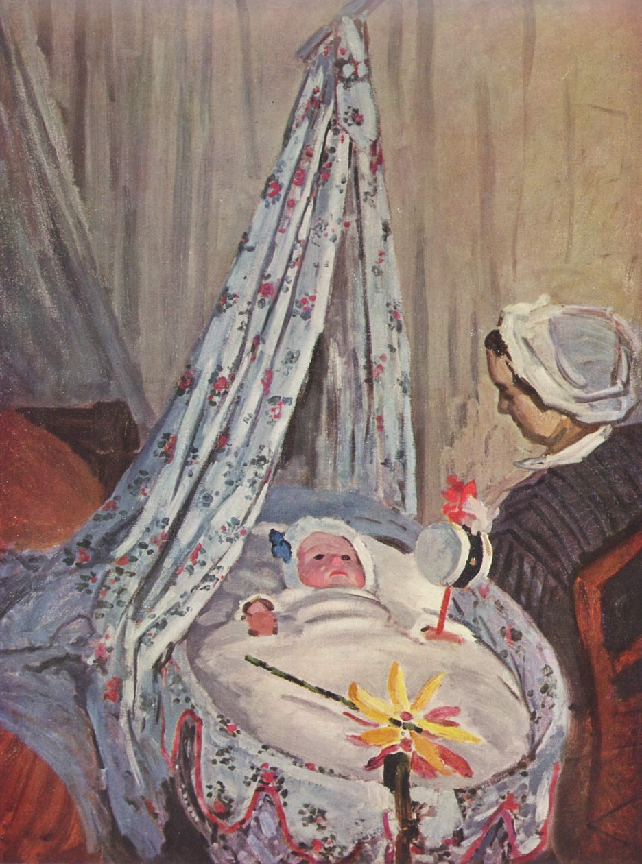 Jean Monet seinärissä Wiege tekijältä Claude Monet