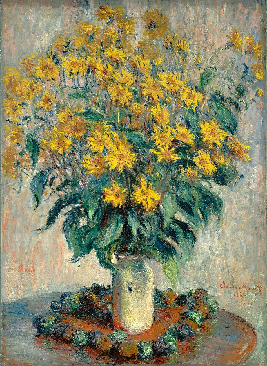Maa-artisokan kukat, 1880 tekijältä Claude Monet