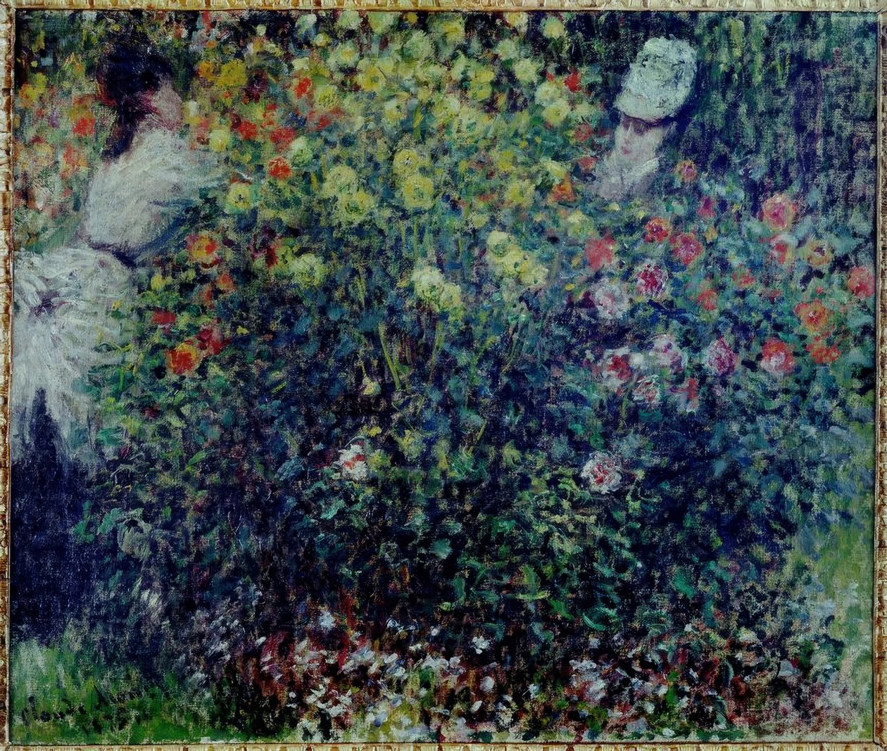 Nuoret tytöt daaliasängyssä tekijältä Claude Monet
