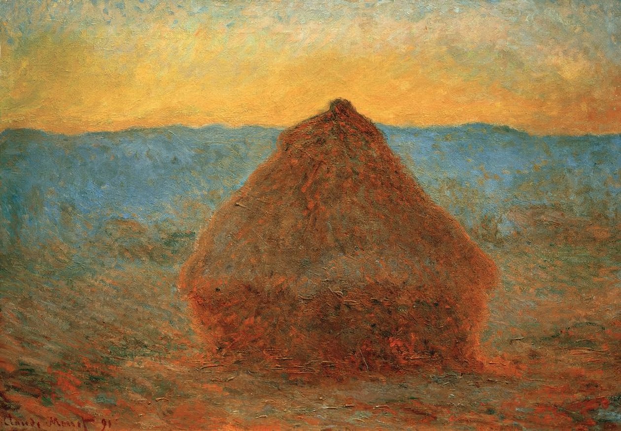 La meule, environs de Giverny (Der Heuhaufen, Umgebung von tekijältä Claude Monet