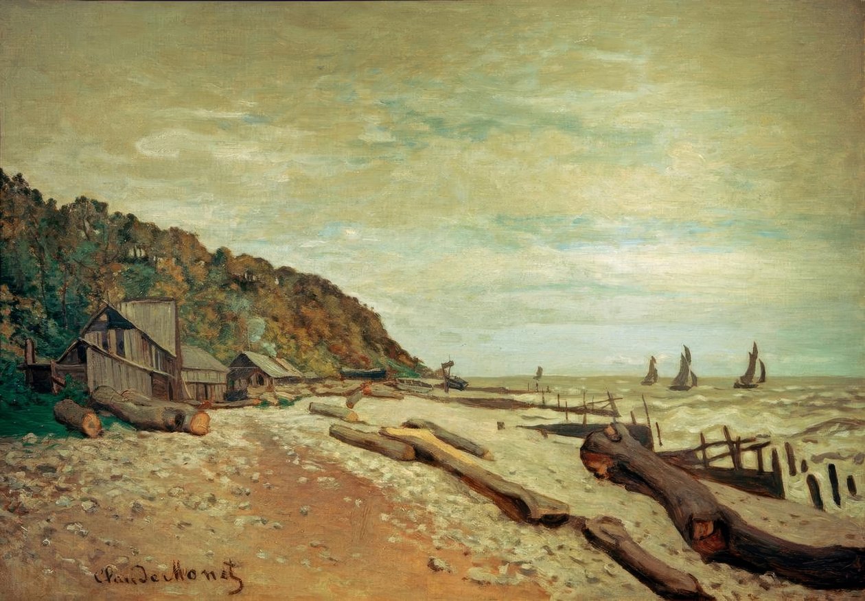 Le Chantier de petits navires, pres de Honfleur tekijältä Claude Monet