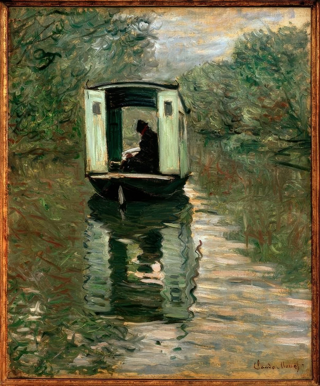 Le bateauatelier tekijältä Claude Monet