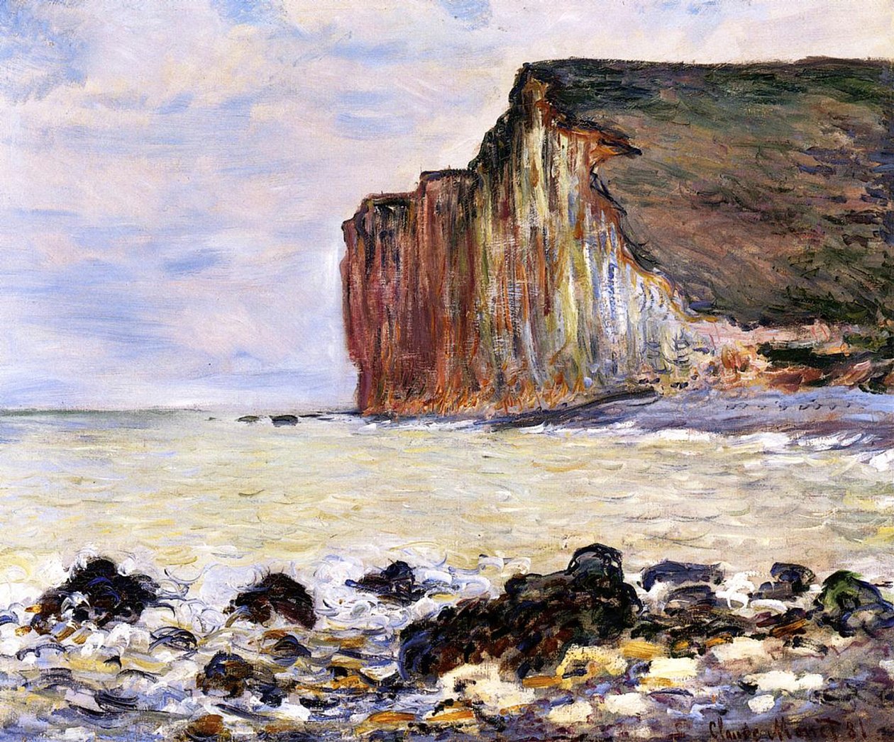 Les Petites Dalles, Pourville, 1881 tekijältä Claude Monet