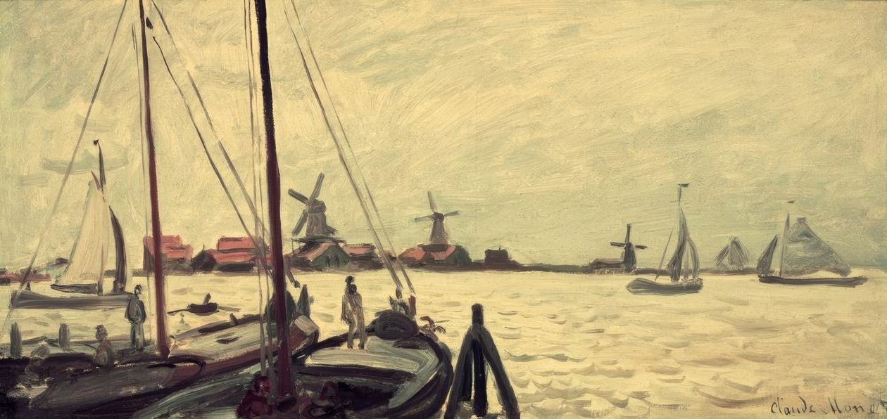 Les bords de la Zaan tekijältä Claude Monet