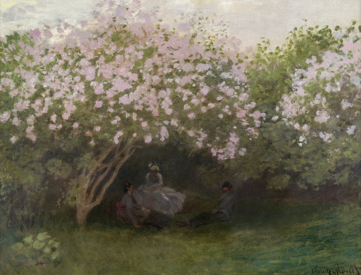 Liljat, harmaa sää, 1872 tekijältä Claude Monet