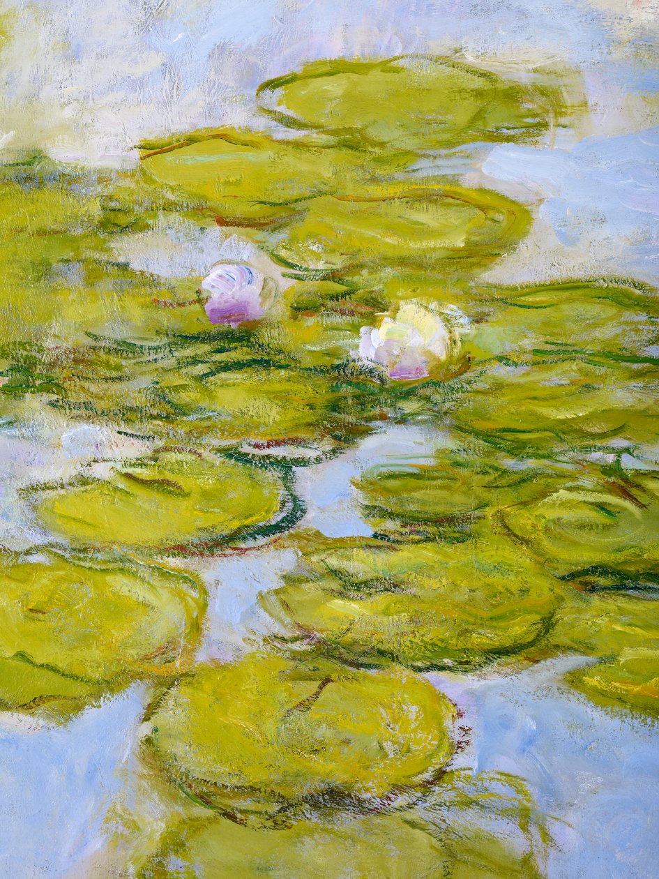 Nympheas, 1916-1919 (yksityiskohta numerosta 377597) tekijältä Claude Monet