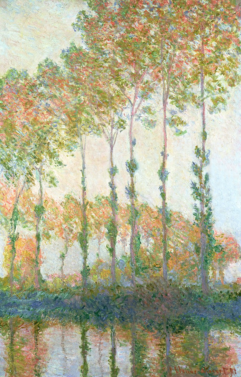 Poppelit Epten rannalla, syksy, 1891 tekijältä Claude Monet