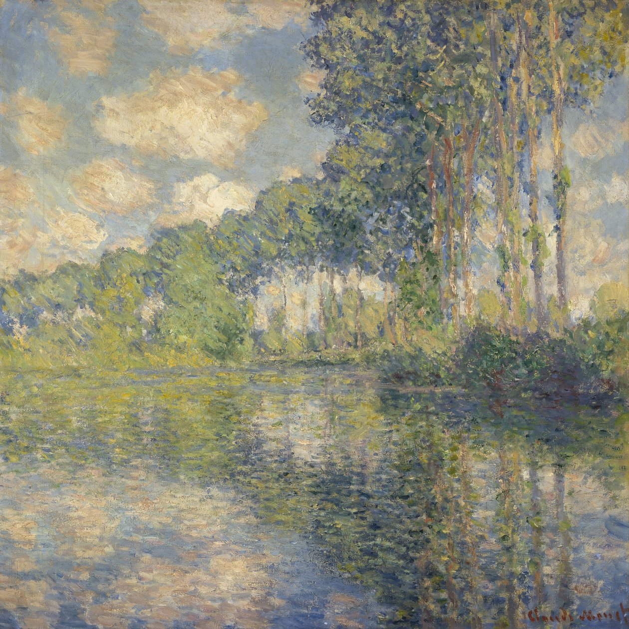 Poppelit Epte tekijältä Claude Monet