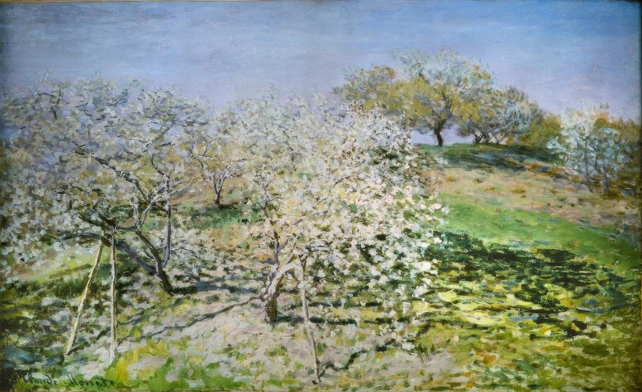 Printemps. Pommiers en fleurs tekijältä Claude Monet