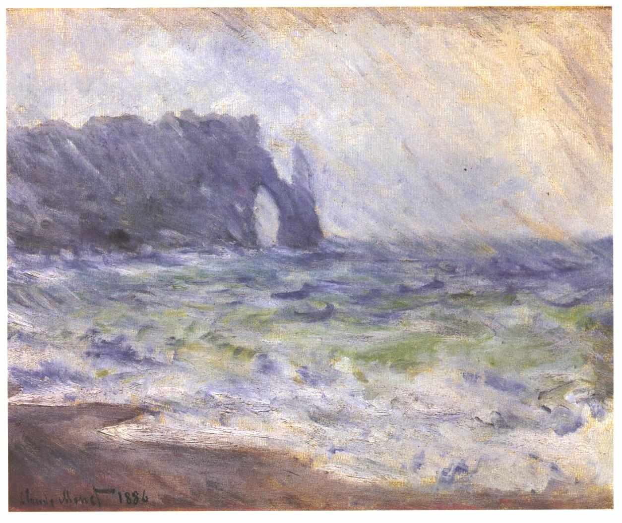 Regen bei Eretat tekijältä Claude Monet