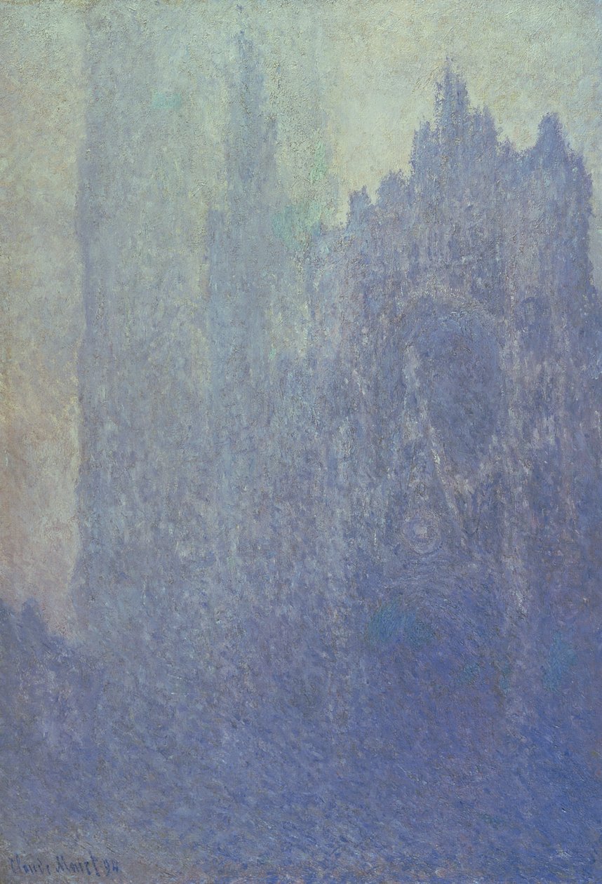 Rouenin katedraali, sumuinen sää, 1894 tekijältä Claude Monet