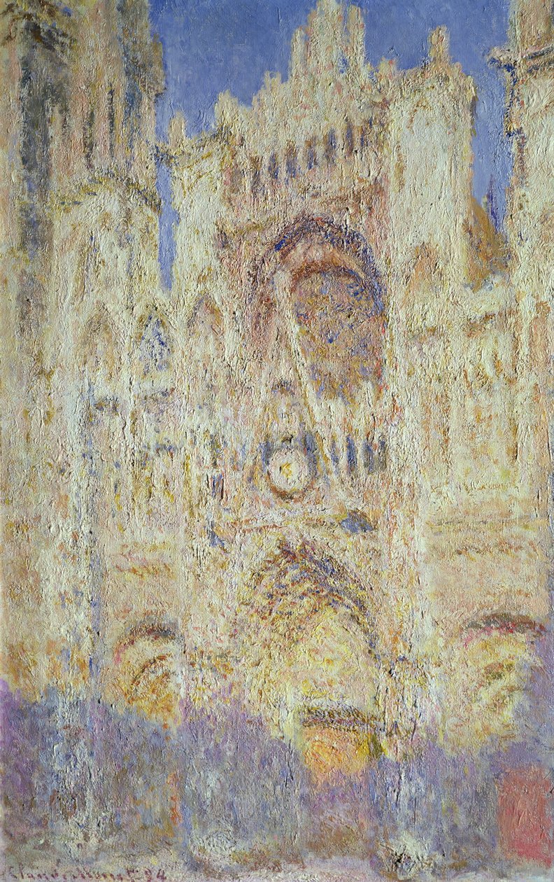 Rouenin katedraali auringonlaskun aikaan, 1894 tekijältä Claude Monet