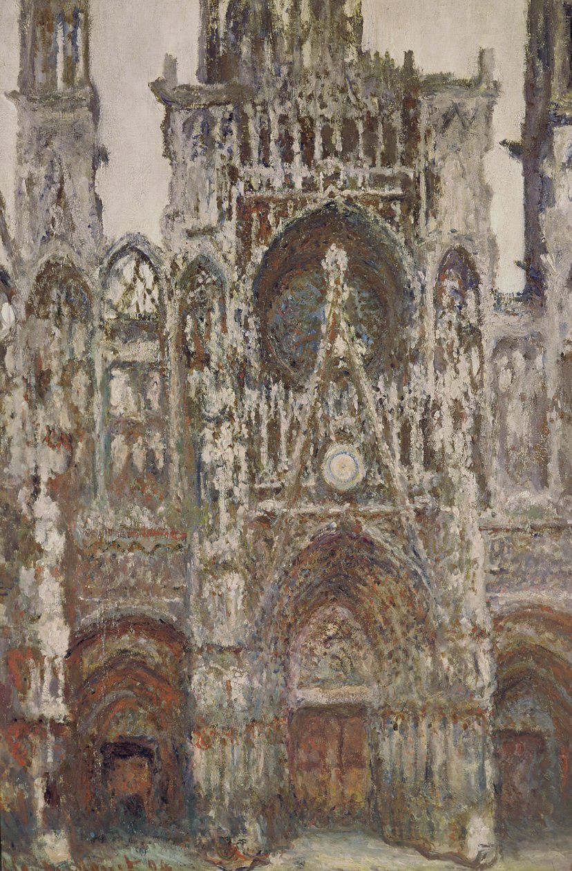 Rouenin katedraali, ilta, harmonia ruskeassa, 1894 tekijältä Claude Monet