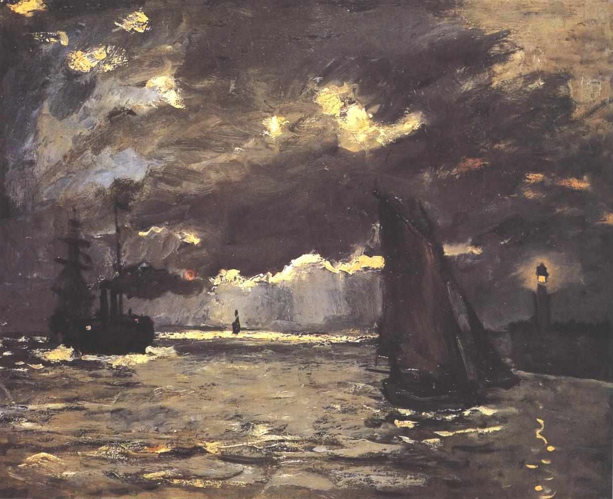 Seelandschaft Nachteffekt tekijältä Claude Monet
