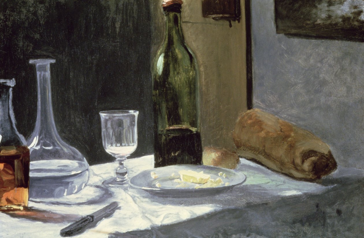 Asetelma pulloilla, 1859 tekijältä Claude Monet