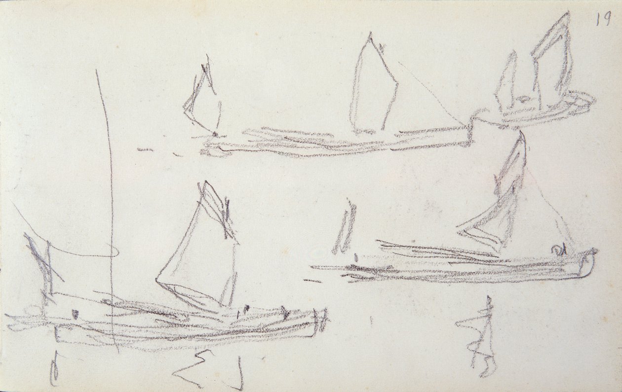 Tutkimus Lontoon sarjalle, Boats on the Thames tekijältä Claude Monet