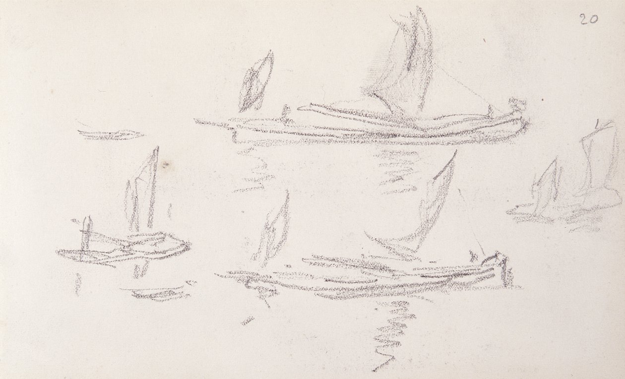 Tutkimus Lontoon sarjalle, Boats on the Thames tekijältä Claude Monet