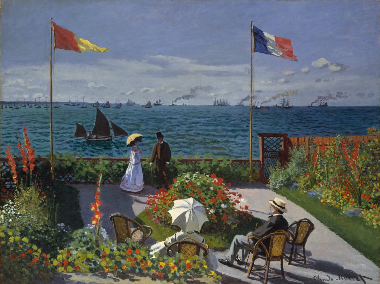 Terrasse à Sainte-Adresse tekijältä Claude Monet