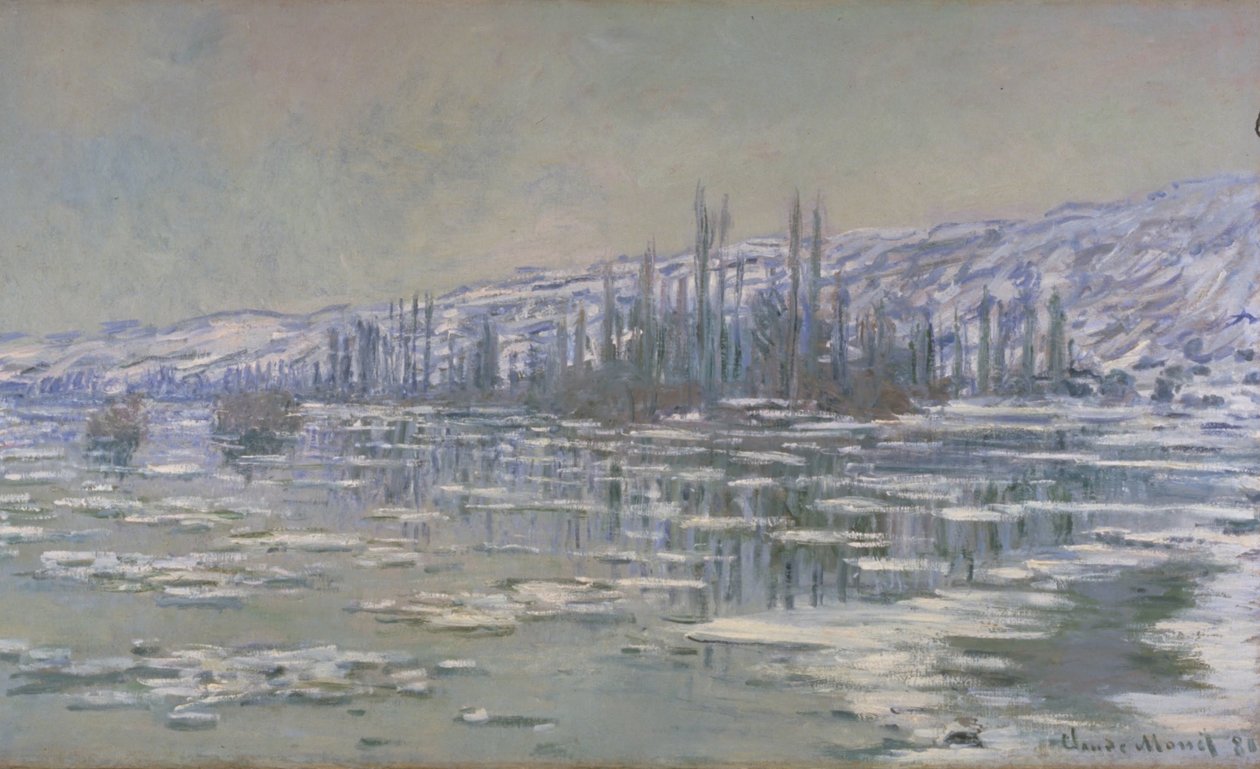 Jään murtuminen (La Débâcle tai Les Glaçons) tekijältä Claude Monet