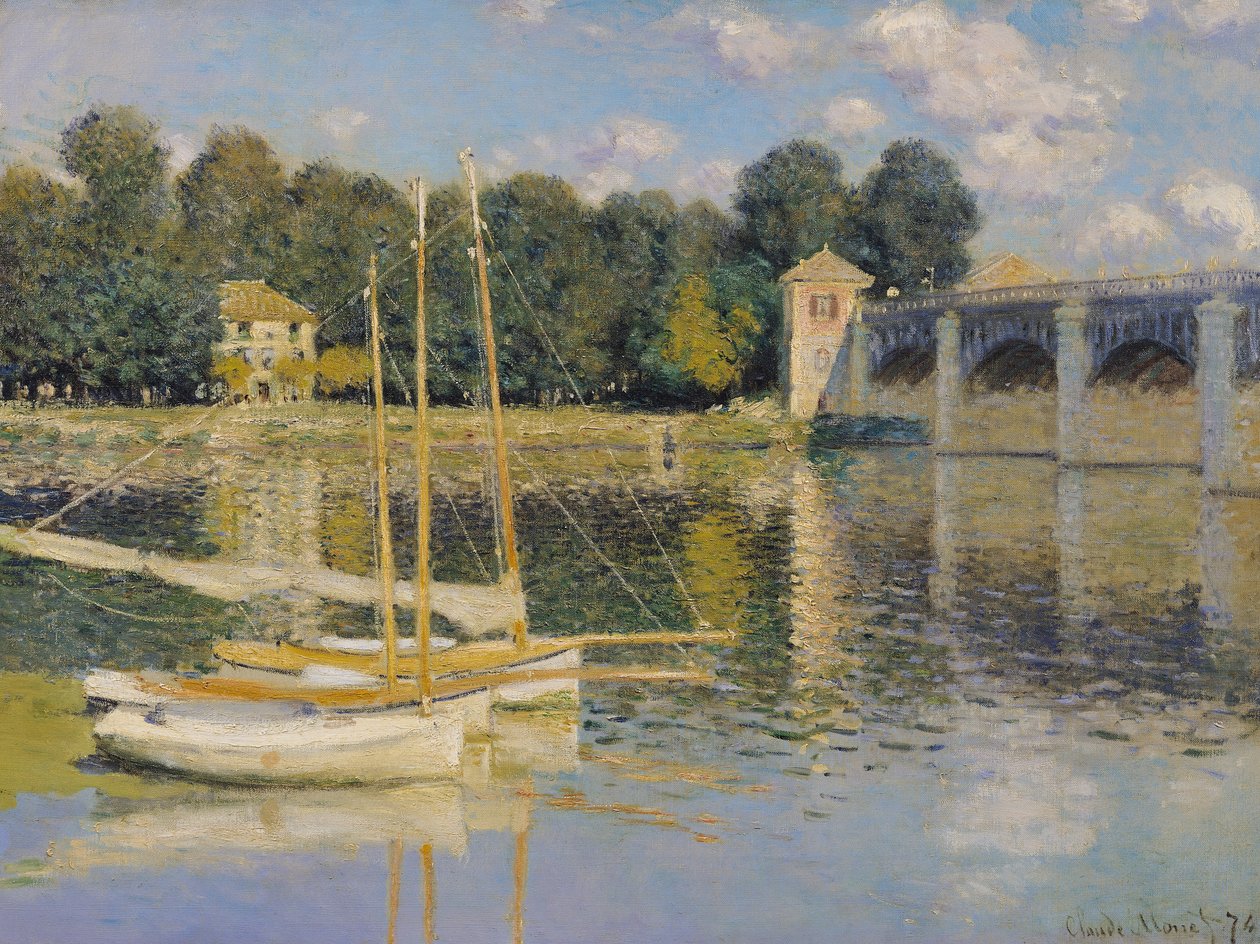 Silta Argenteuilissa, 1874 tekijältä Claude Monet