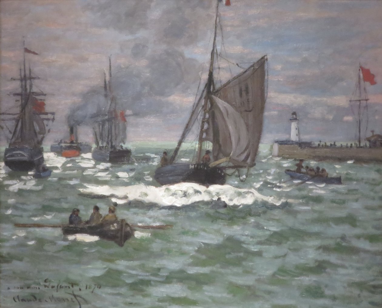 Sisäänkäynti Le Havren satamaan tekijältä Claude Monet