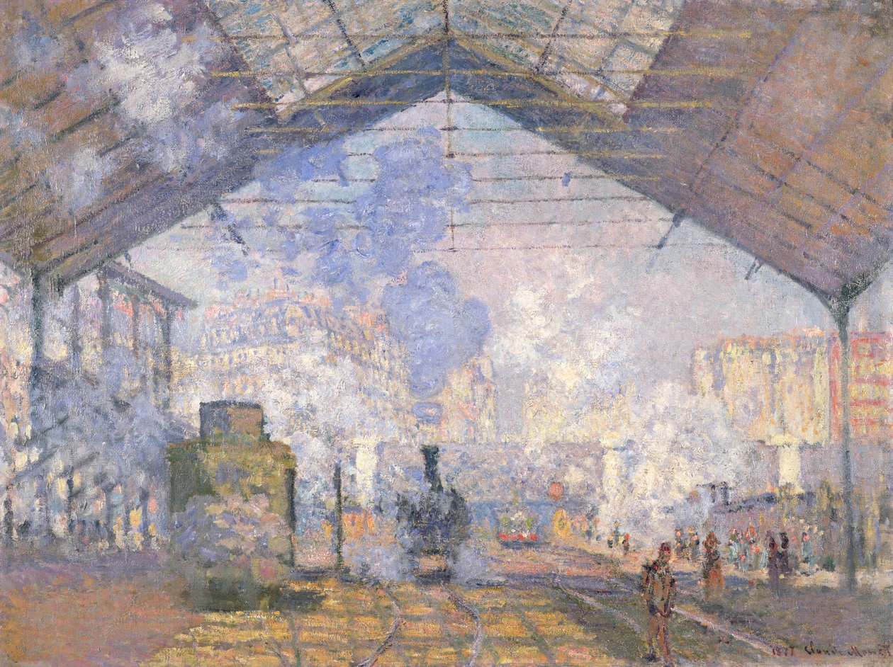 Gare St. Lazare, 1877 tekijältä Claude Monet