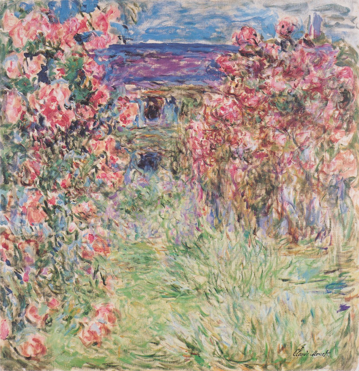 Talo ruusujen keskellä tekijältä Claude Monet
