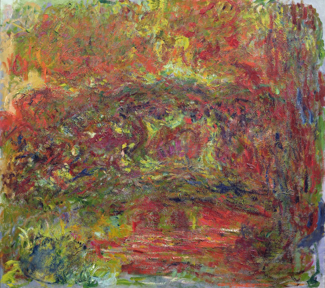 Japanilainen silta, 1918-24 (katso yksityiskohta 414403) tekijältä Claude Monet