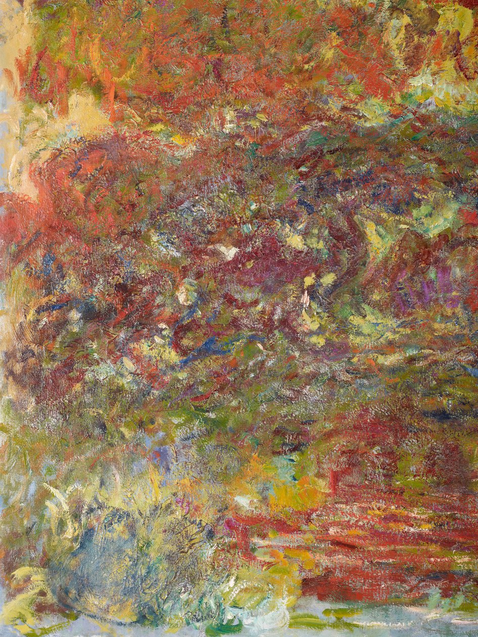 Japanilainen silta, 1918-24 yksityiskohta 181503:sta öljy kankaalle tekijältä Claude Monet