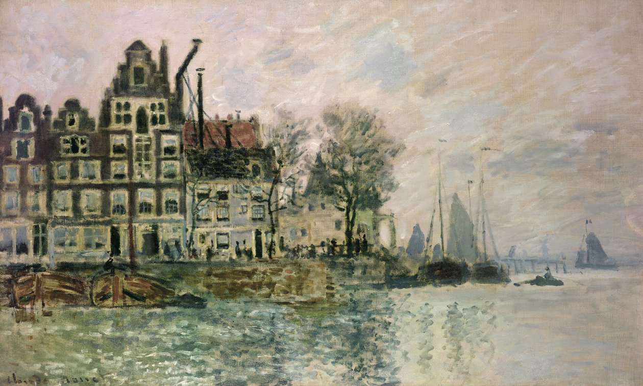 Amsterdamin satama, noin 1873 tekijältä Claude Monet