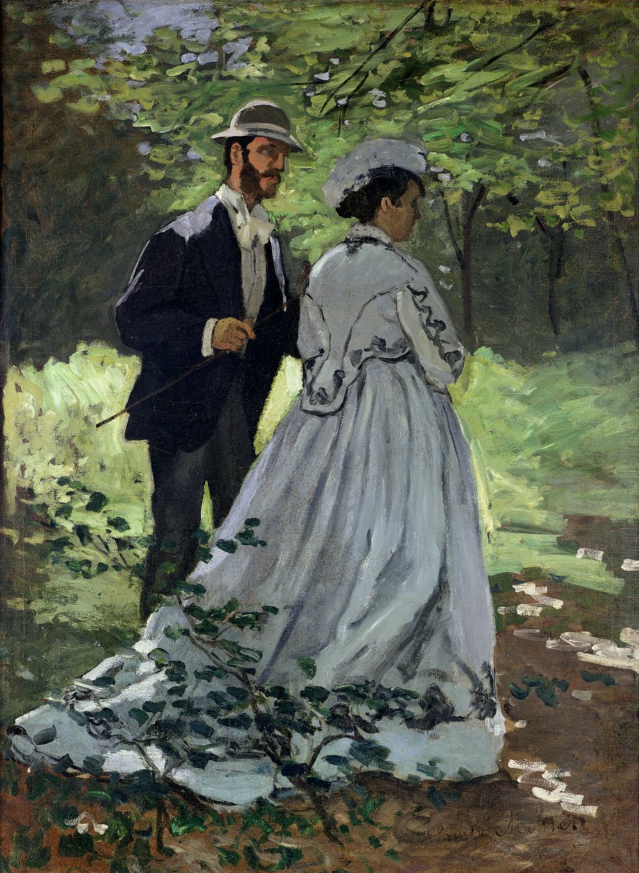 Promenaderit eli Claude Monet Bazille ja Camille, 1865 tekijältä Claude Monet