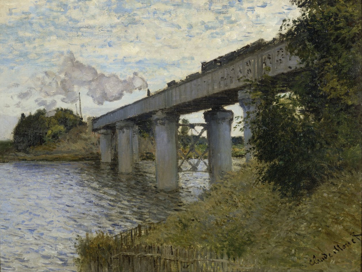 Rautatiesilta Argenteuilissa tekijältä Claude Monet