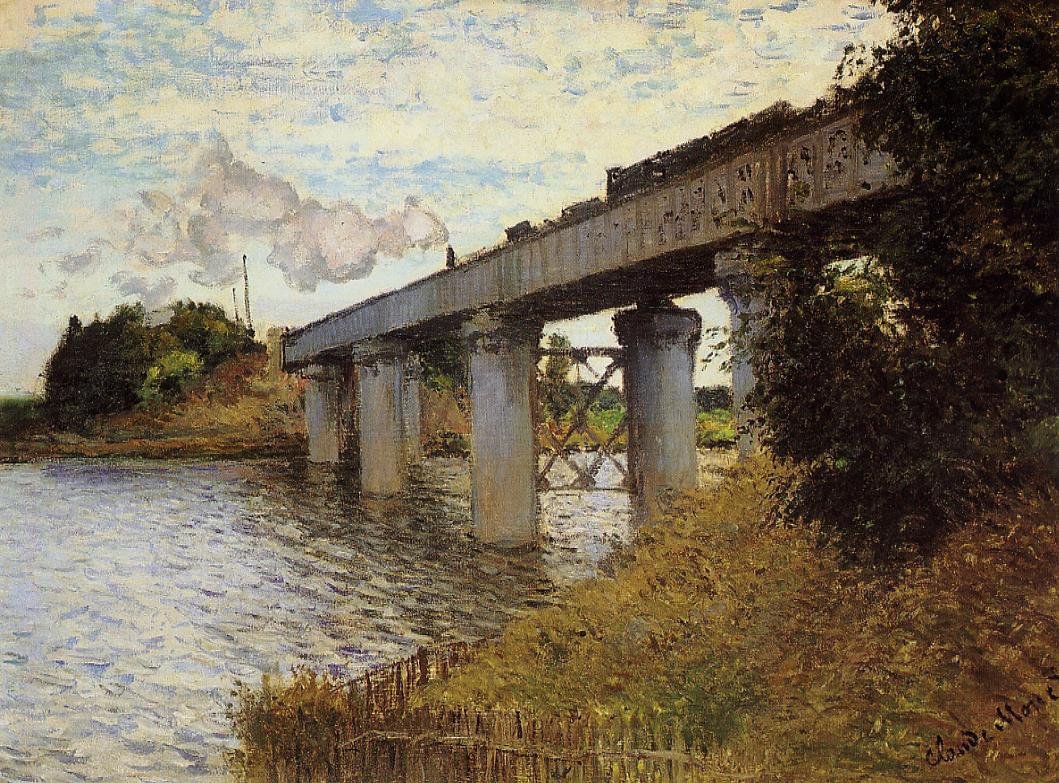 Rautatiesilta Argenteuilissa tekijältä Claude Monet