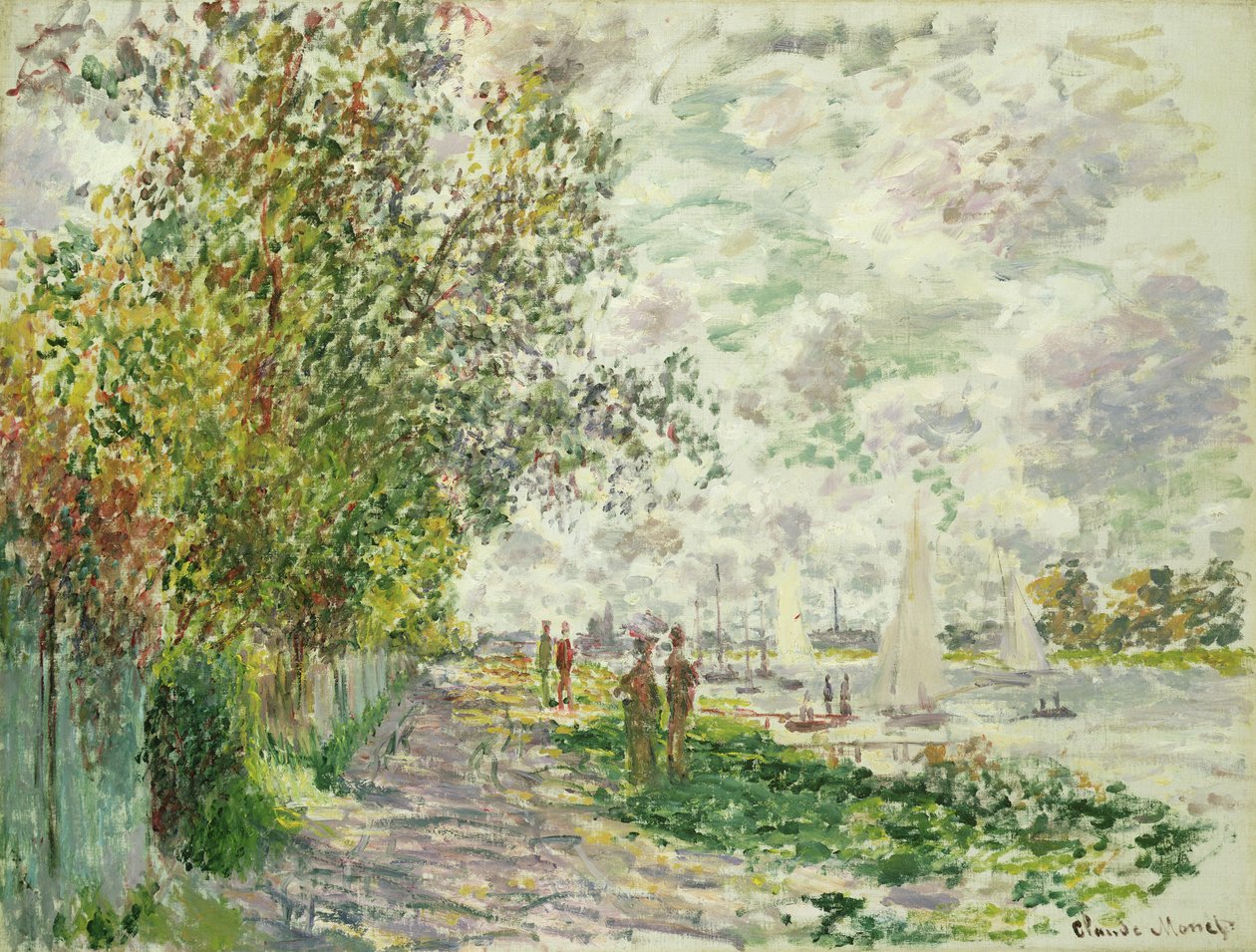 Gennevilliersin joenranta, noin 1875 tekijältä Claude Monet