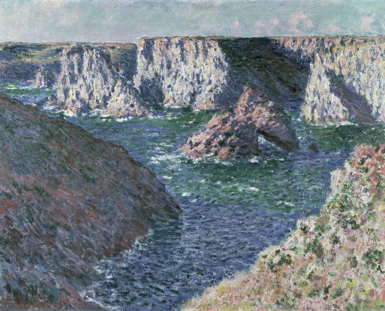 Belle Ilen kalliot, 1886 tekijältä Claude Monet