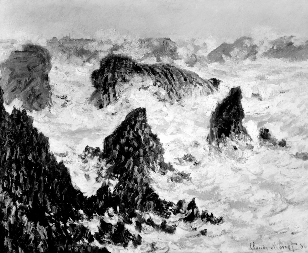 Belle-Ilen kalliot, 1886 tekijältä Claude Monet