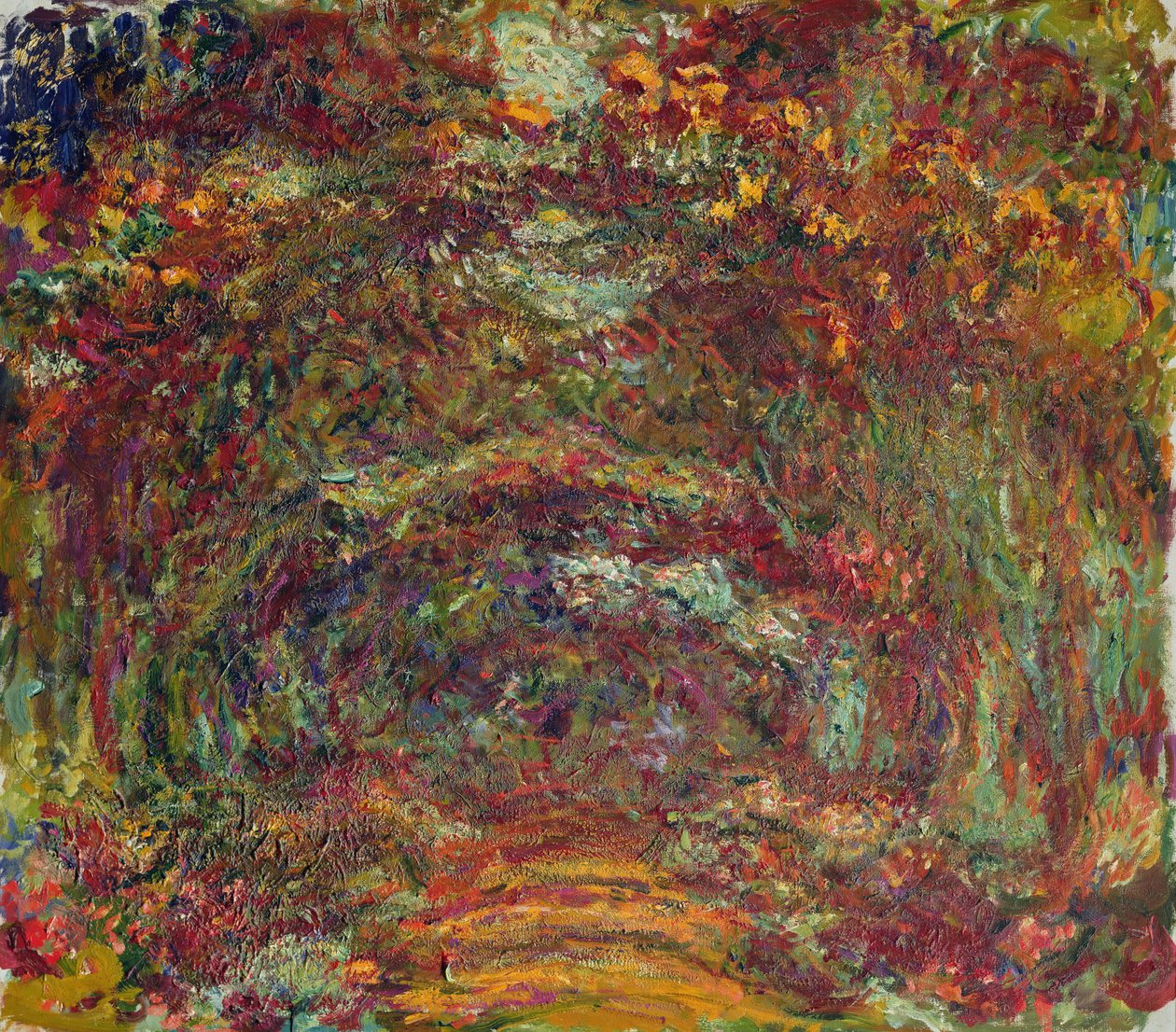 Ruusupolku, Giverny, 1920-22 tekijältä Claude Monet