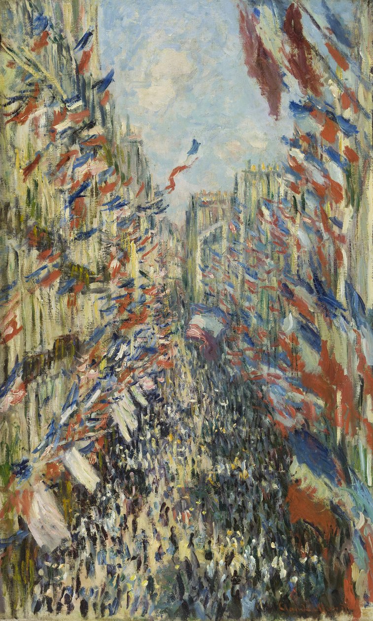 Rue Montorgueil Pariisissa tekijältä Claude Monet