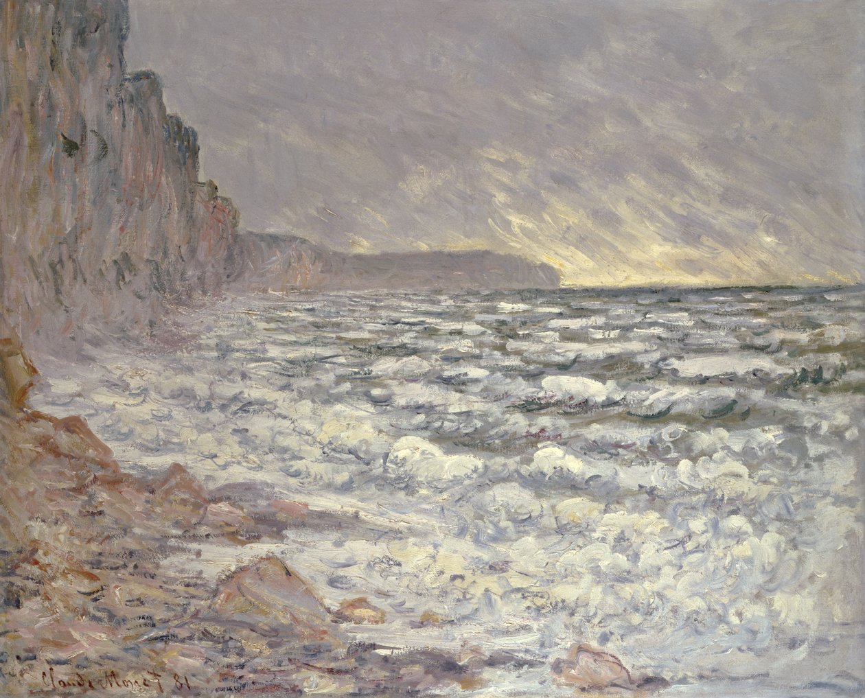 Meri Fecampissa, 1881 tekijältä Claude Monet