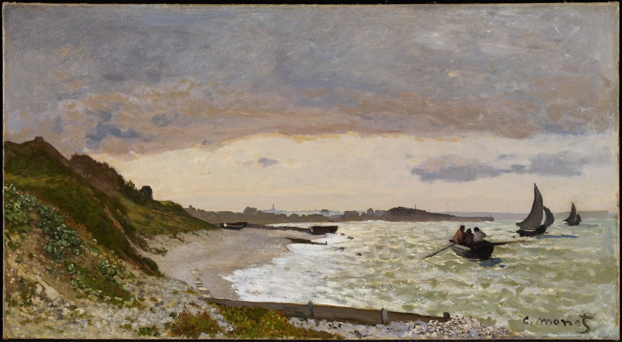 Merenranta Sainte-Adressessa, 1864 tekijältä Claude Monet