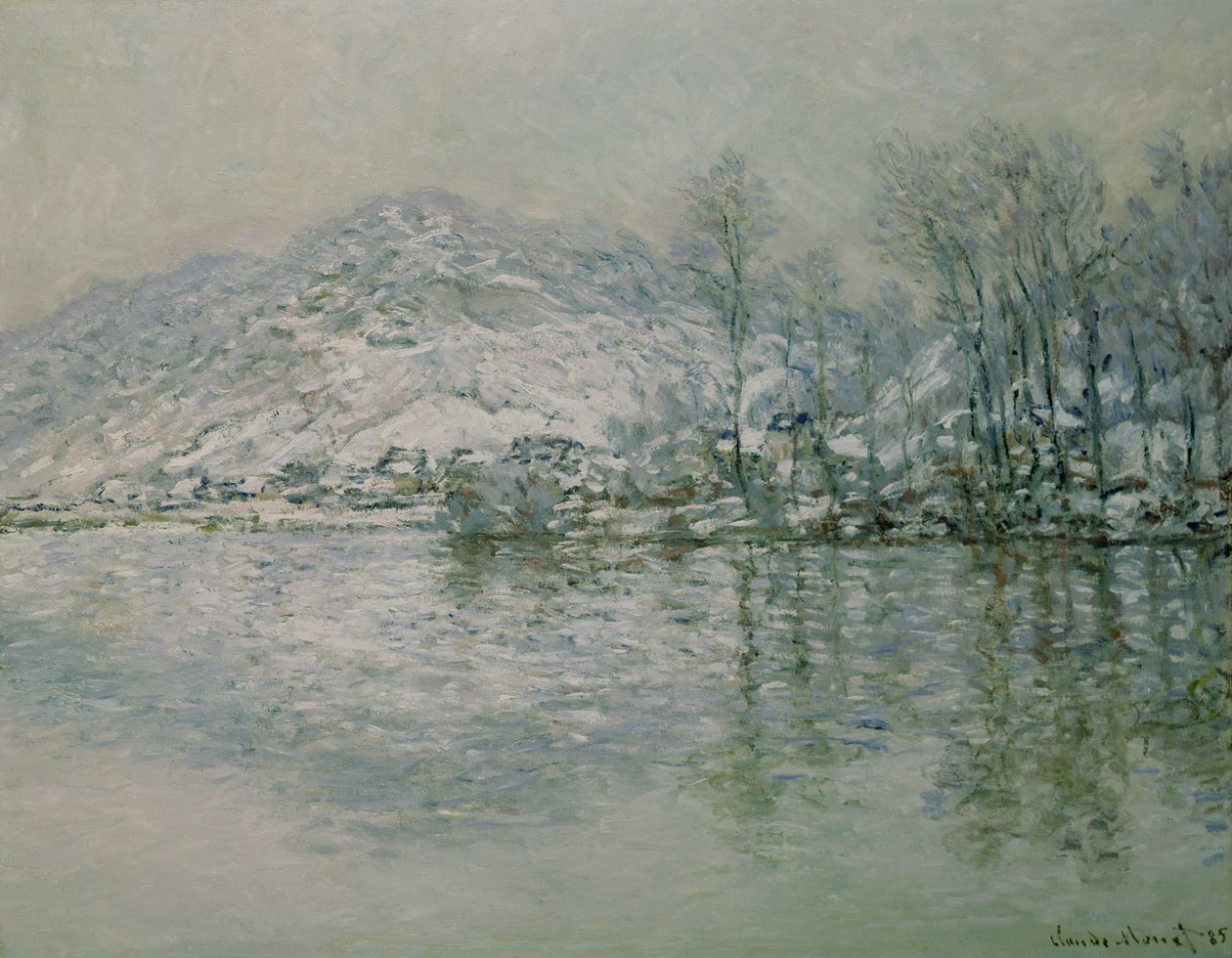Seine Port Villezissä talvella 1885 tekijältä Claude Monet