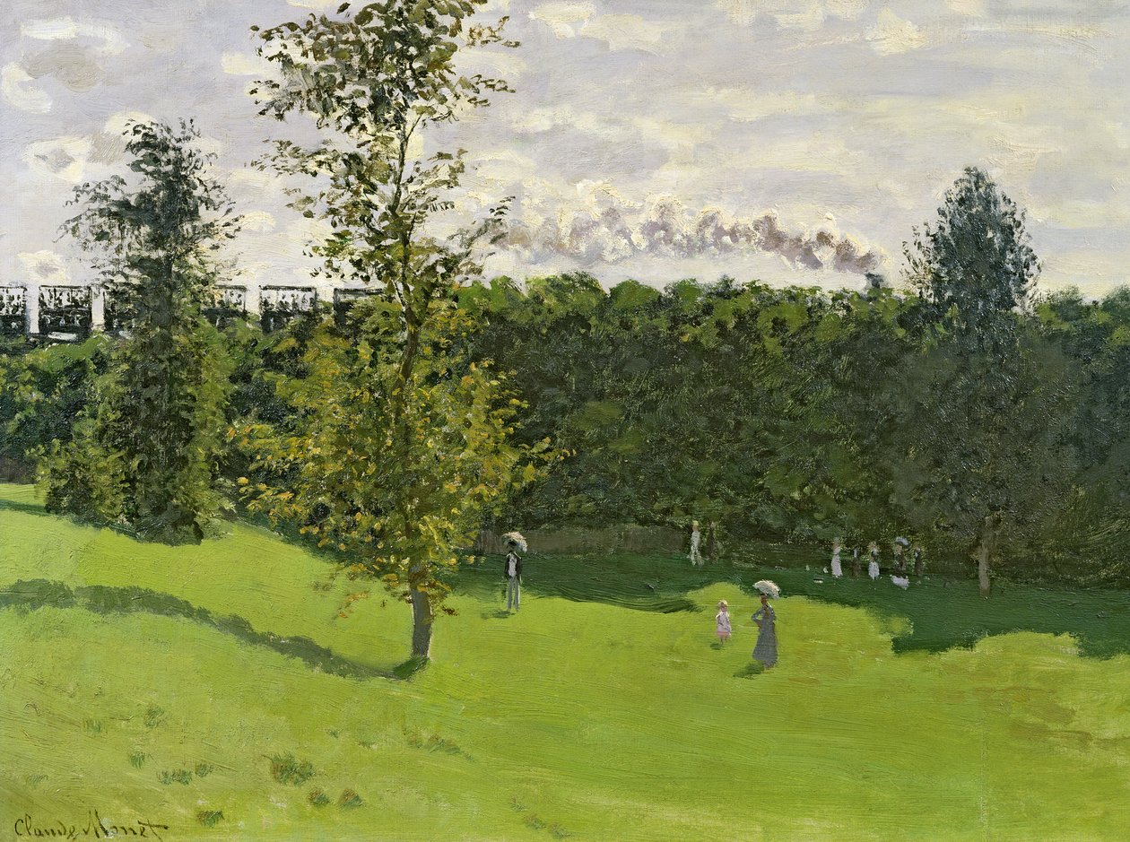 Juna maalla, n. 1870-71 tekijältä Claude Monet