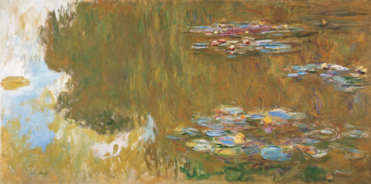 Lumpeen lampi, n. 1917-19 tekijältä Claude Monet