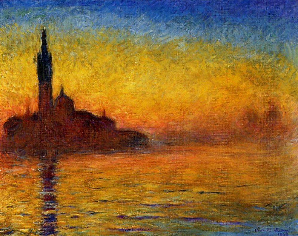 Hämärä, Venetsia tekijältä Claude Monet